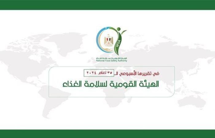 "القومية لسلامة الغذاء" يصدر تقريره الأسبوعي الــ 35 لعام 2024