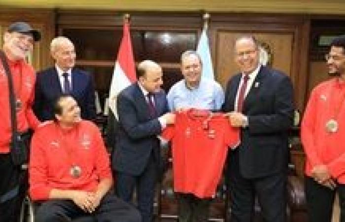 محافظ كفر الشيخ يكرم لاعبي منتخب مصر للكرة الطائرة جلوس لفوزهم ببرونزية أولمبياد باريس